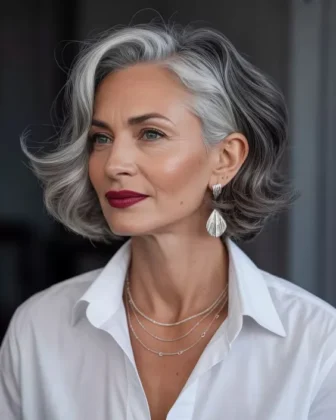 Latest Gray Hair Styles Ideas