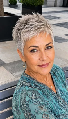 Very Short Pixie cuts for Older Woman