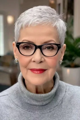 Very Short Pixie cuts for Older Woman