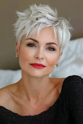 Very Short Pixie cuts for Older Woman