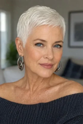 Very Short Pixie cuts for Older Woman