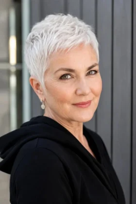 Very Short Pixie cuts for Older Woman