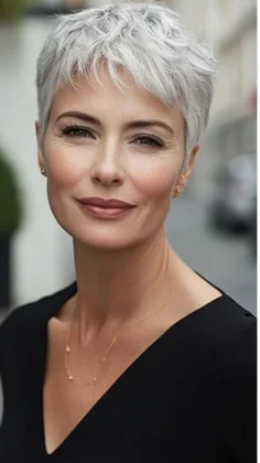 Very Short Pixie cuts for Older Woman