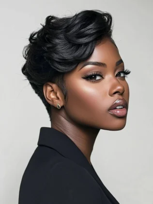 Short Haircuts For Black Women Round Face