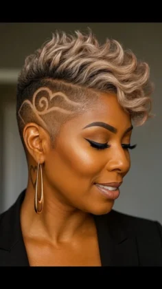 Short Haircuts For Black Women Shaved On Sides