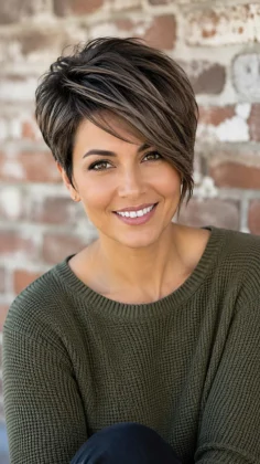 Short Pixie Haircuts With Long Bangs